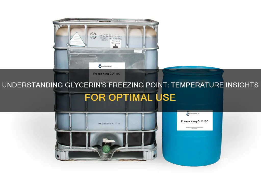 what temperature does glycerin freeze