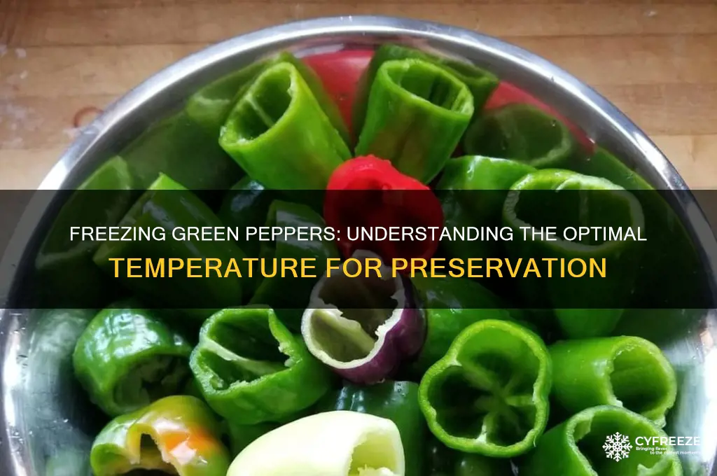 what temperature does green peppers freeze at