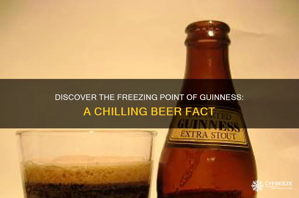 what temperature does guinness freeze at