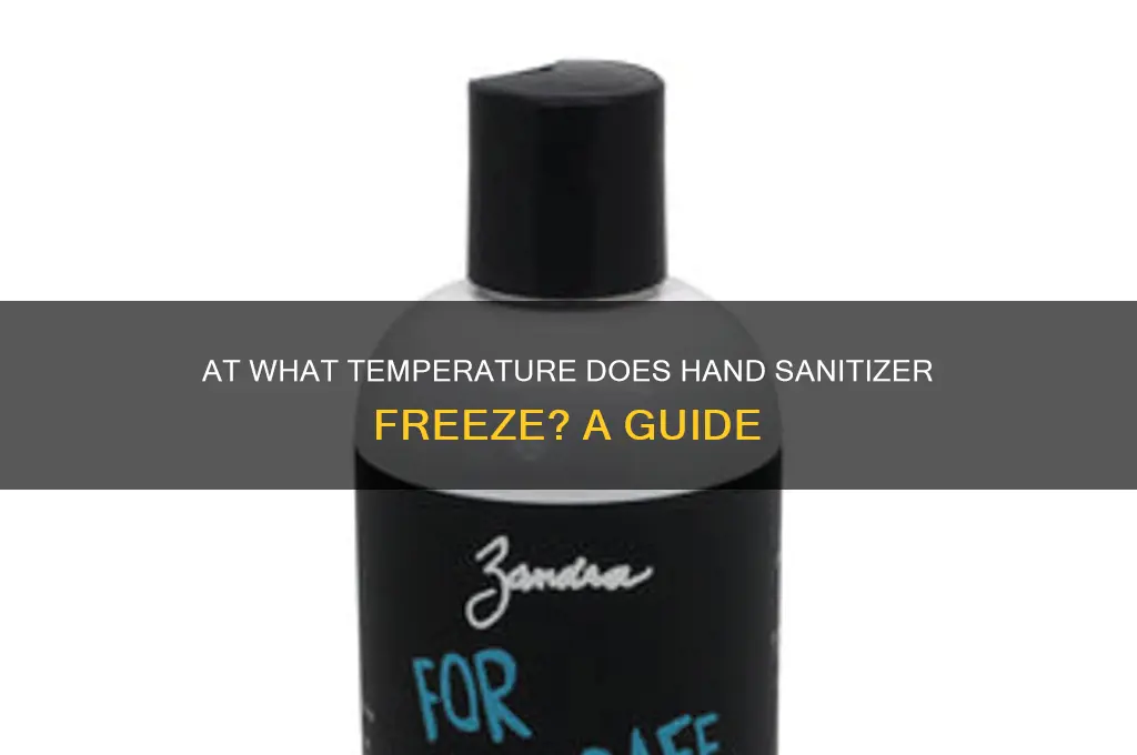what temperature does hand sanitizer freeze