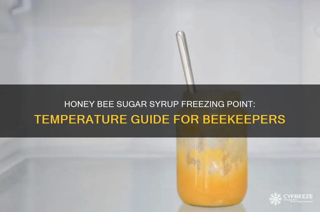 what temperature does honey bee sugar syrup freeze