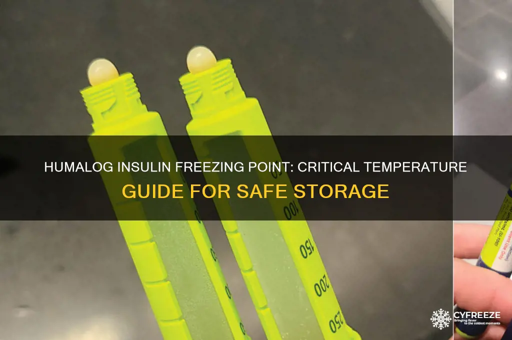 what temperature does humalog insulin freeze