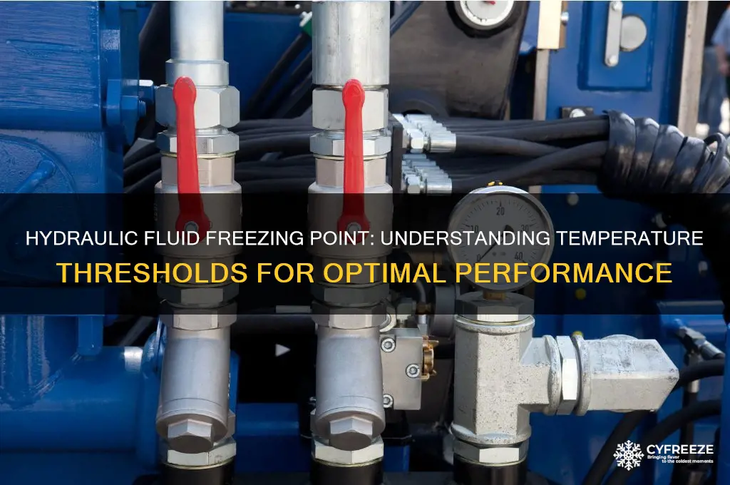what temperature does hydraulic fluid freeze at