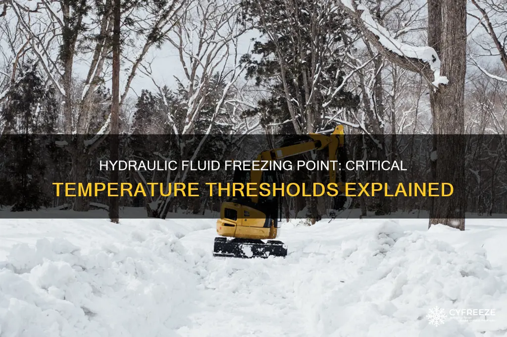 what temperature does hydraulic fluid freeze