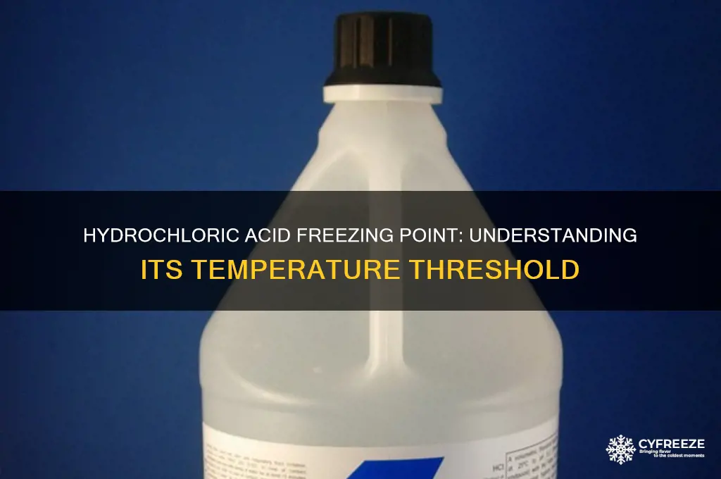 what temperature does hydrochloric acid freeze