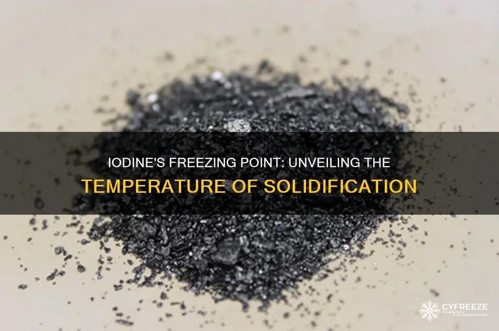 what temperature does iodine freeze