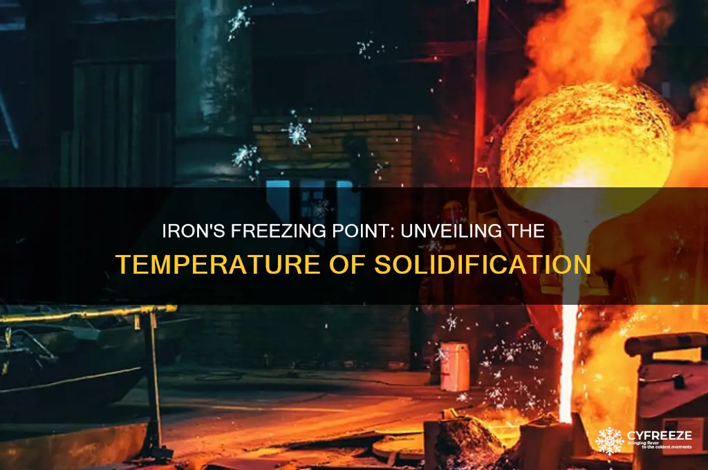 what temperature does iron freezing point