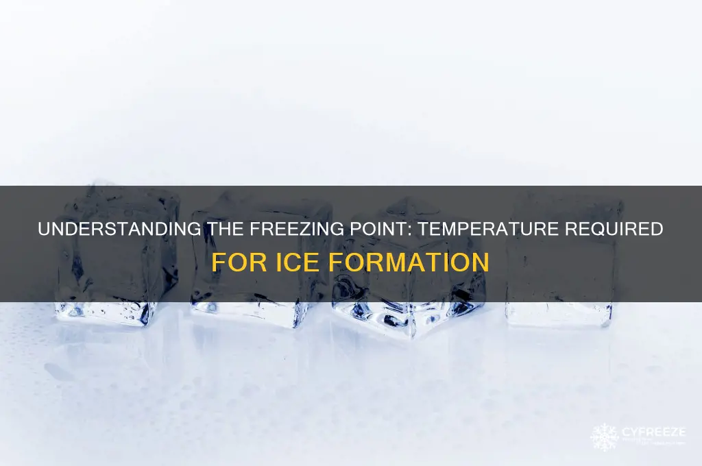 what temperature does it take for ice to freeze