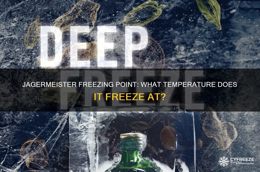 what temperature does jagermeister freeze