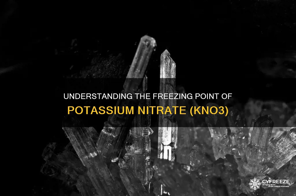 what temperature does kno3 freeze