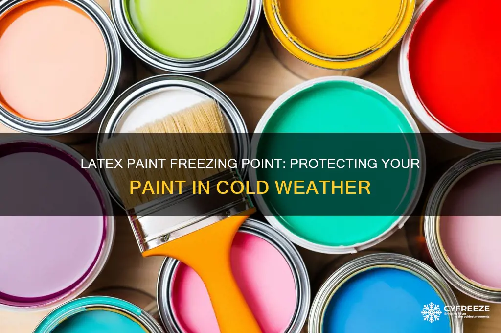 what temperature does latex paint freeze