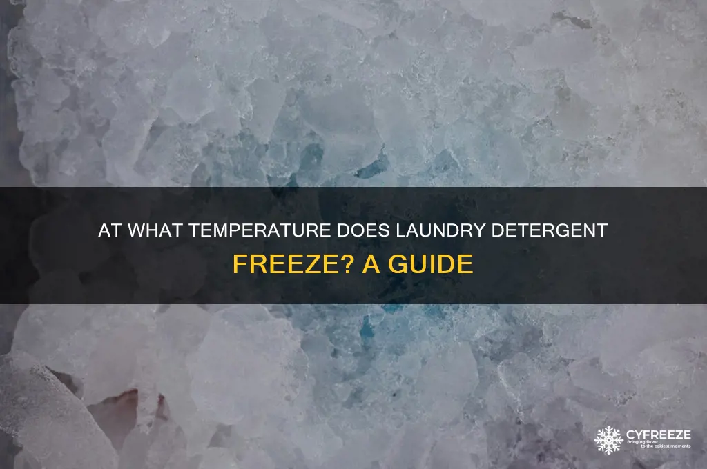 what temperature does laundry detergent freeze