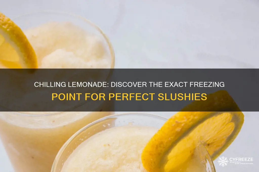 what temperature does lemonade freeze