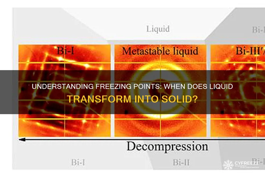 what temperature does liquid freeze