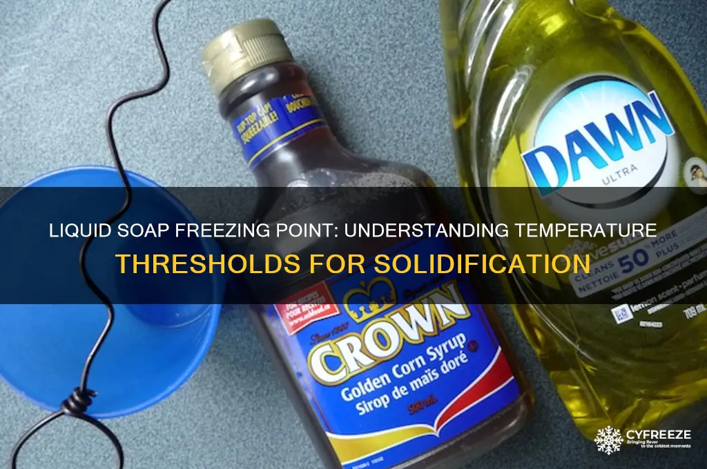 what temperature does liquid soap freeze