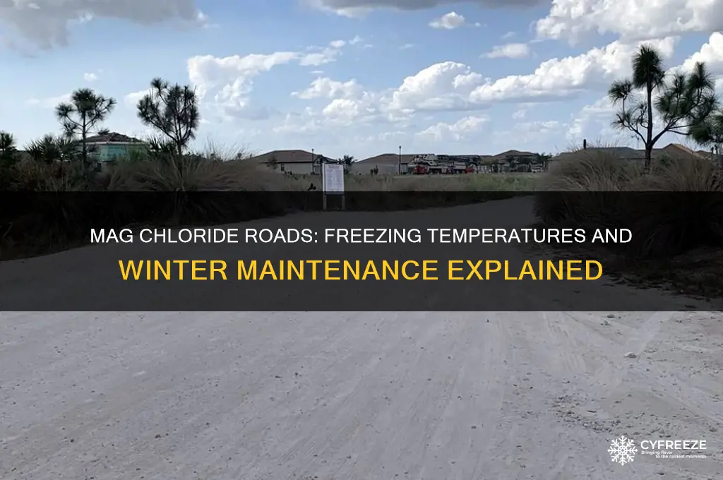 what temperature does mag chloride roads freeze
