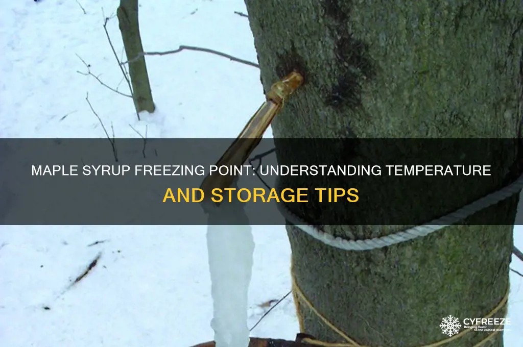 what temperature does maple syrup freeze