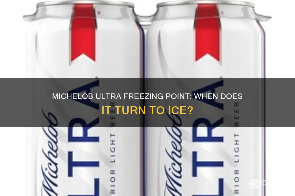 what temperature does michelob ultra freeze