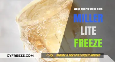 Miller Lite's Freezing Point: When Does It Turn to Ice?