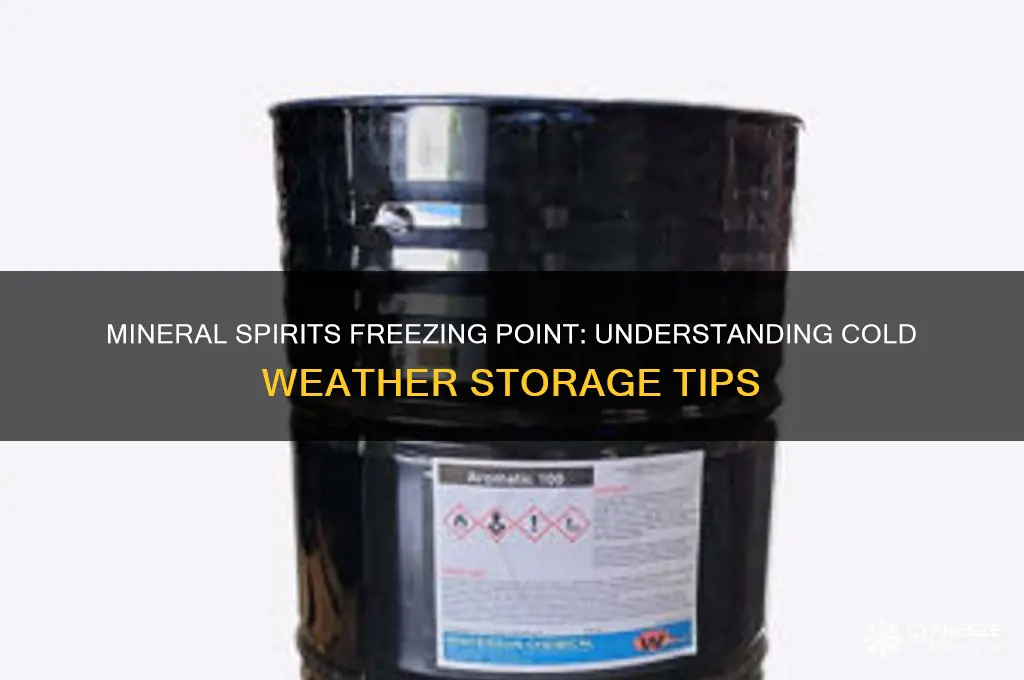 what temperature does mineral spirits freeze