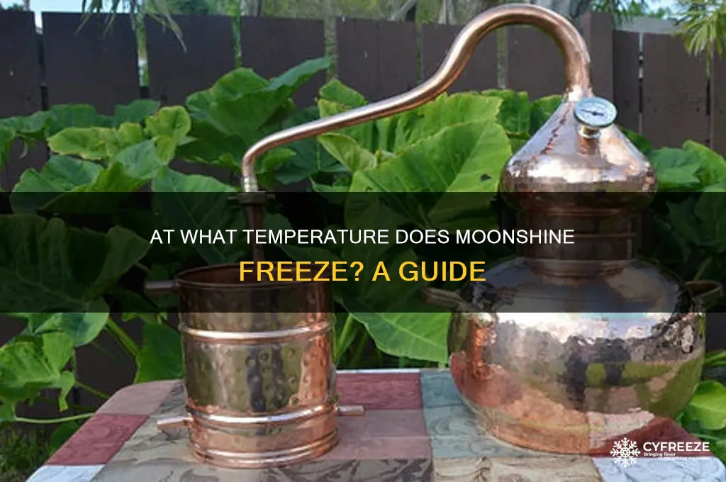 what temperature does moonshine freeze