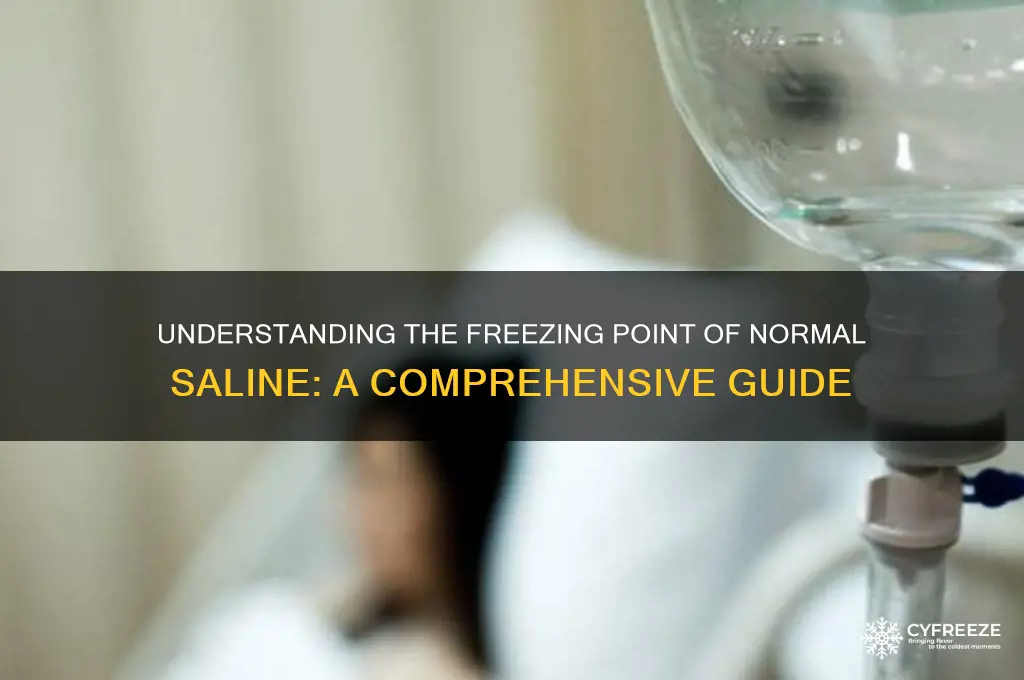 what temperature does normal saline freeze