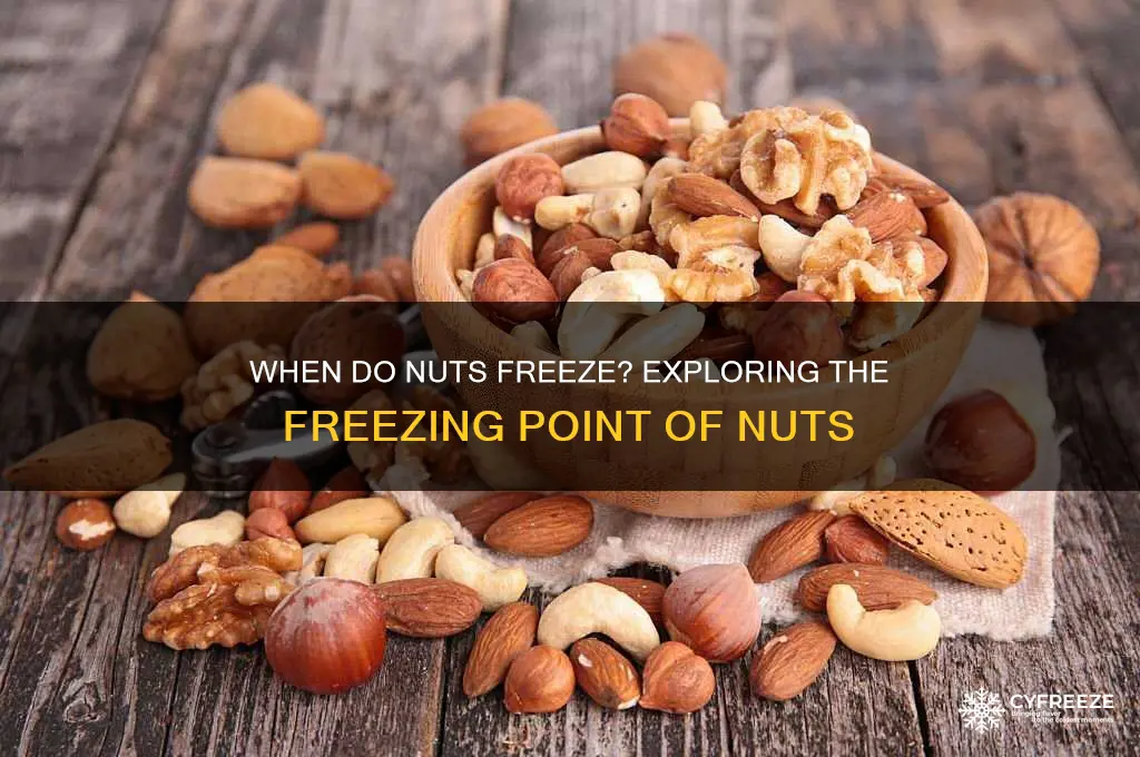 what temperature does nut freeze at