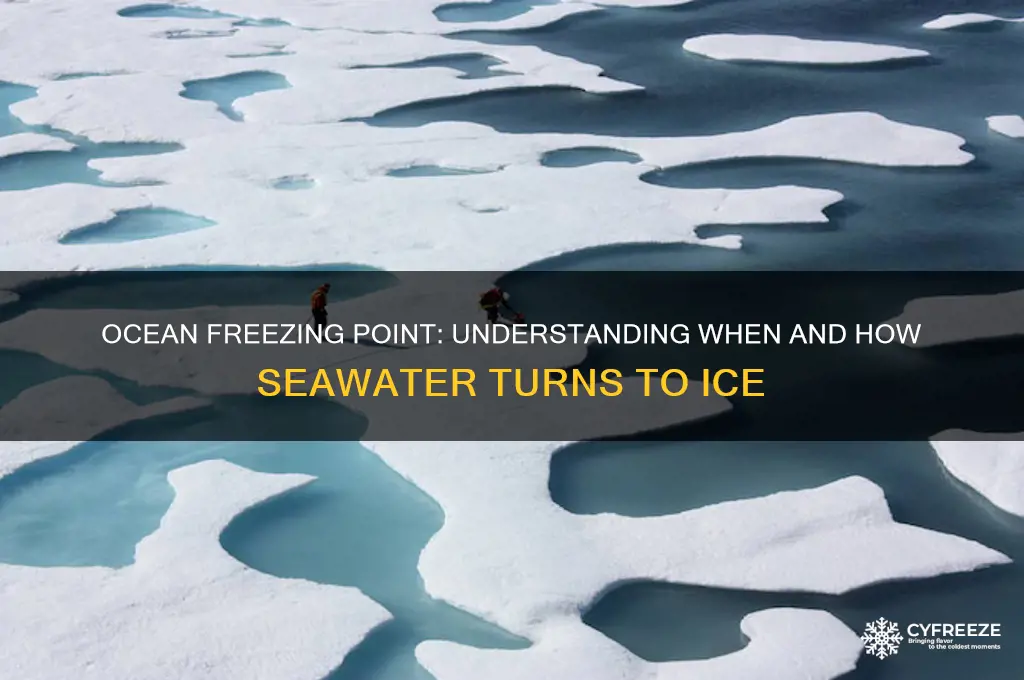 what temperature does ocean freeze