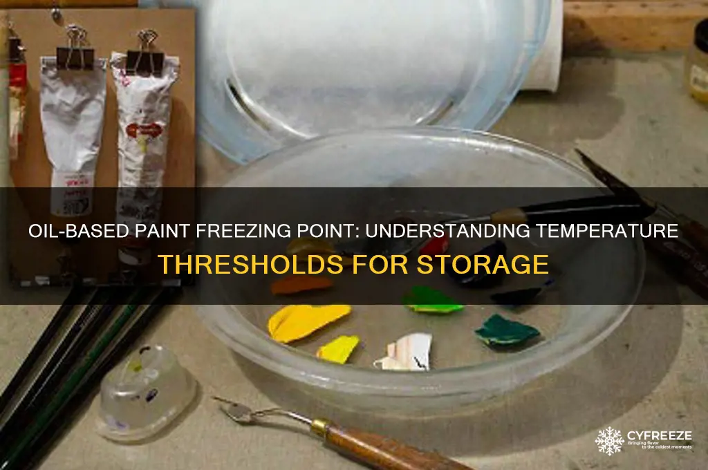 what temperature does oil based paint freeze