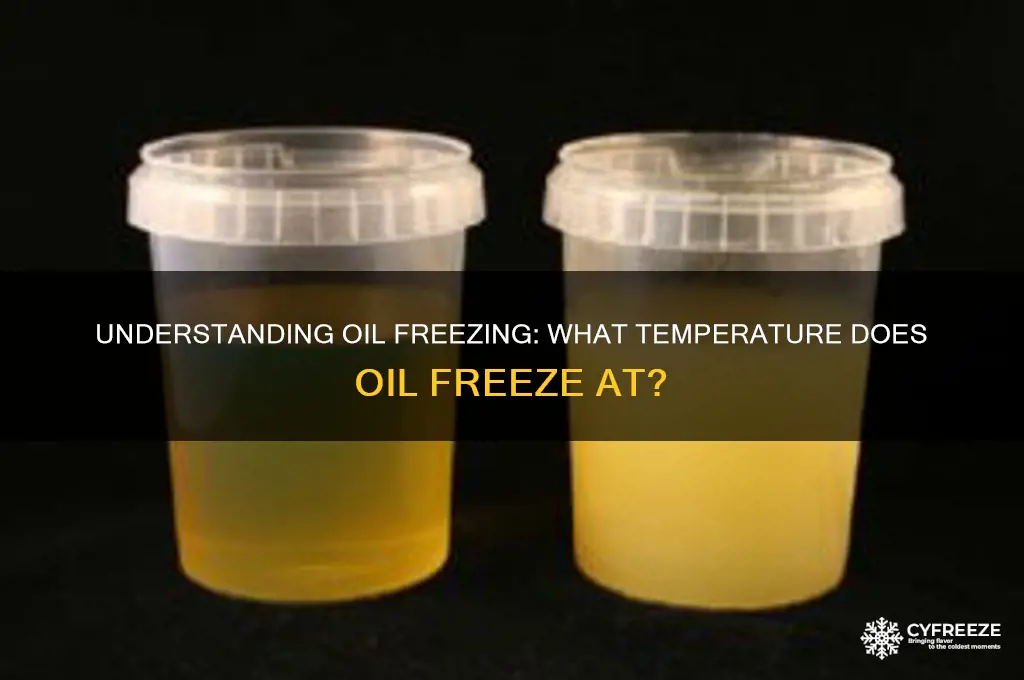 what temperature does oil freeze at