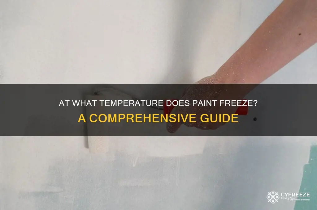 what temperature does paint freeze