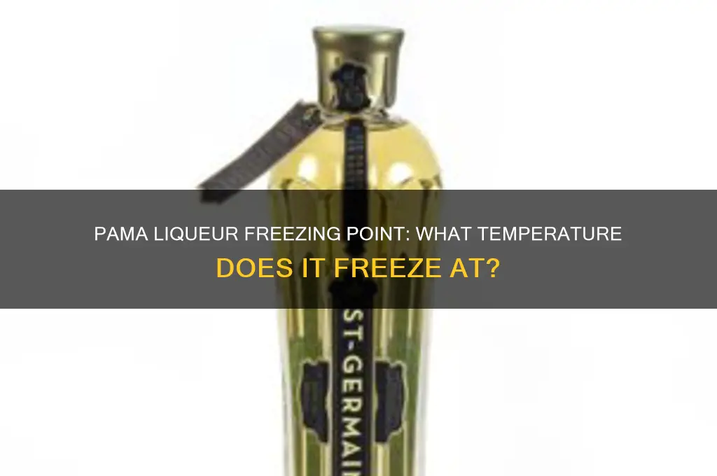 what temperature does pama liquer freeze