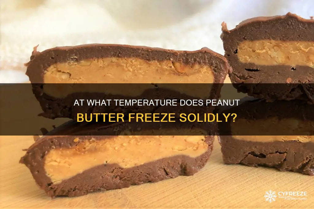 what temperature does peanut butter freeze