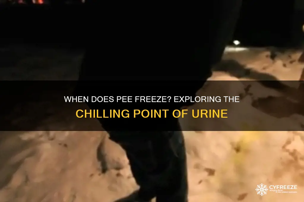 what temperature does pee freeze