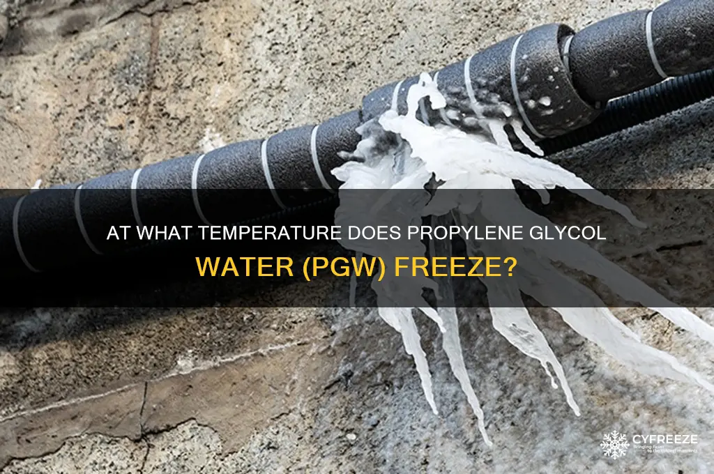 what temperature does pgw freeze