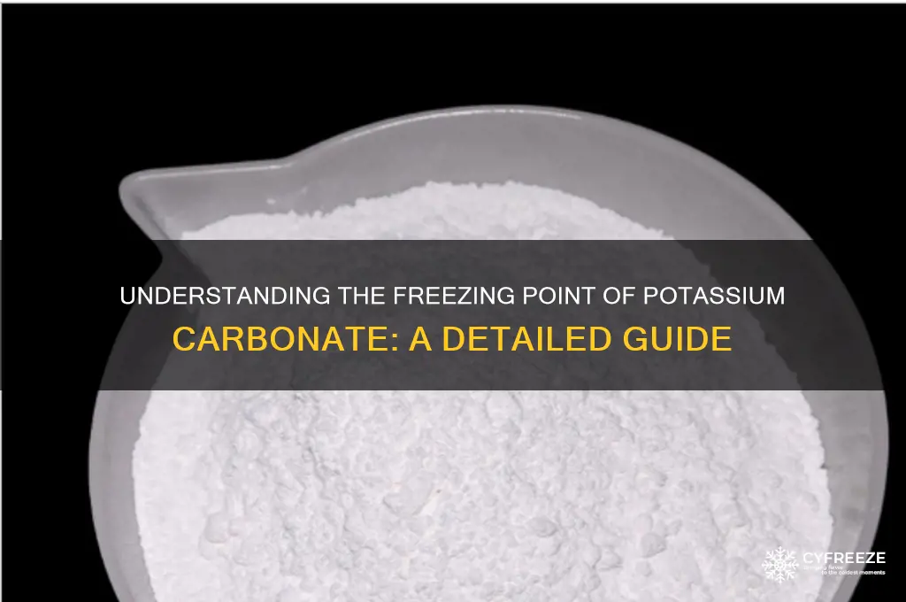 what temperature does potassium carbonate freeze at