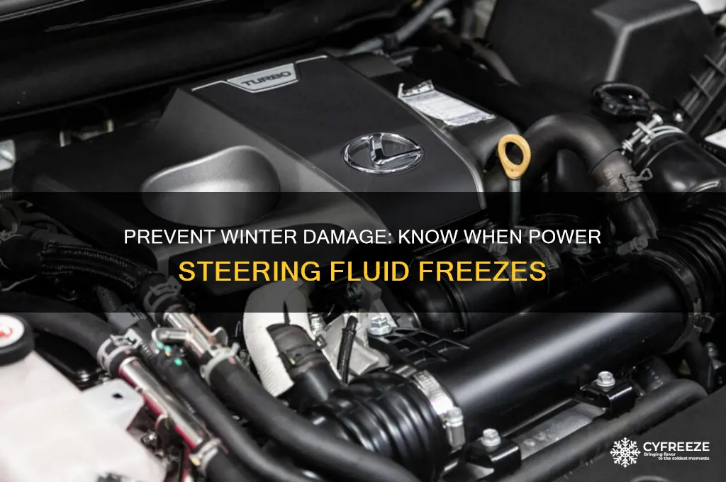 what temperature does power steering fluid freeze