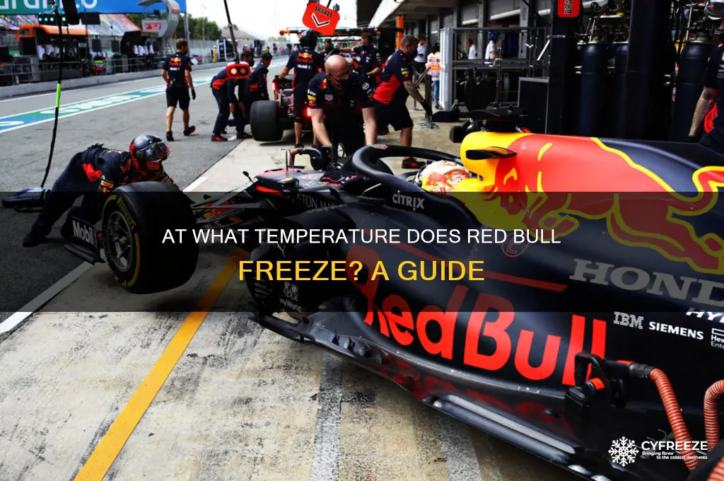 what temperature does red bull freeze
