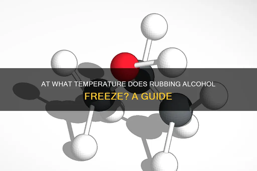 what temperature does rubbing alcohol freeze