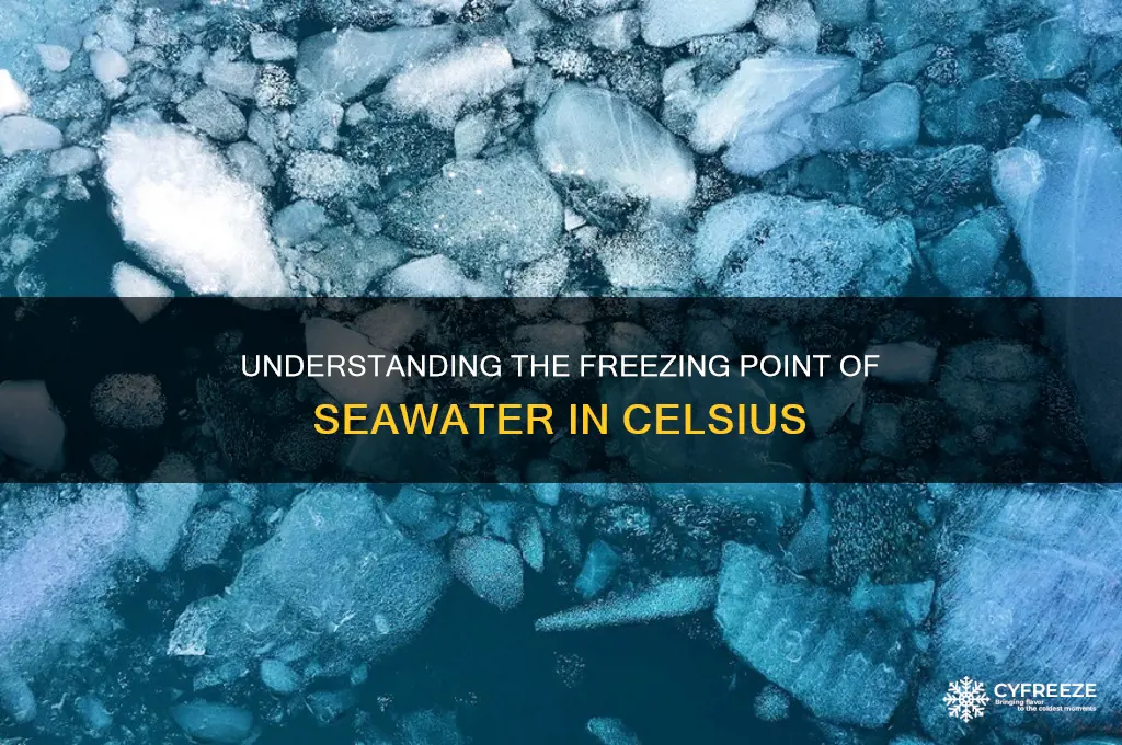 what temperature does seawater freeze celsius