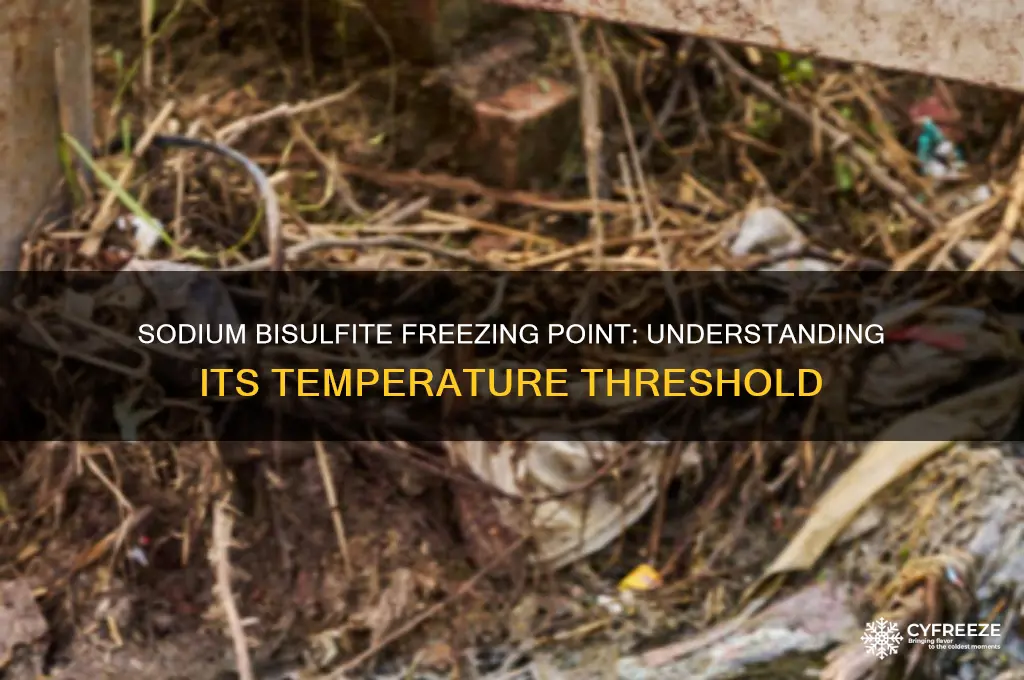 what temperature does sodium bisulfite freeze