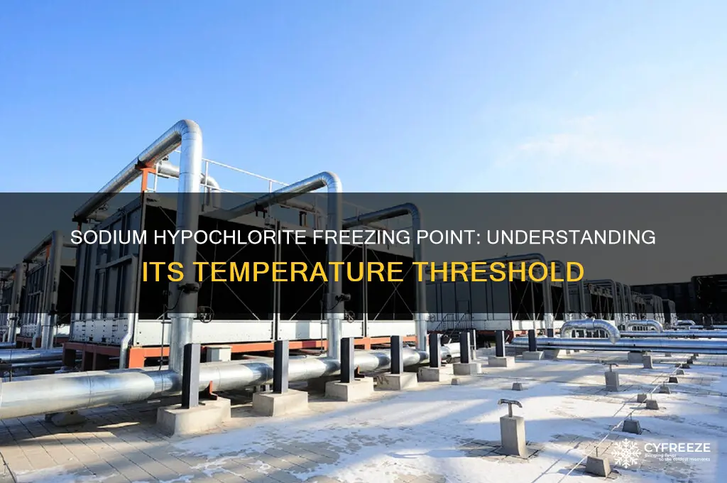 what temperature does sodium hypochlorite freeze