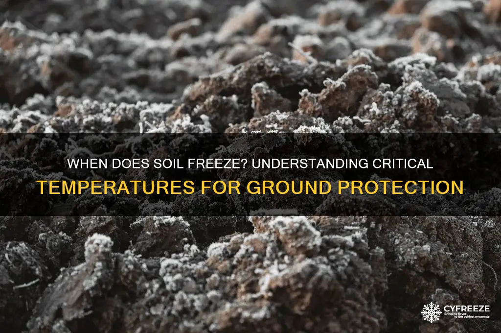what temperature does soil freeze