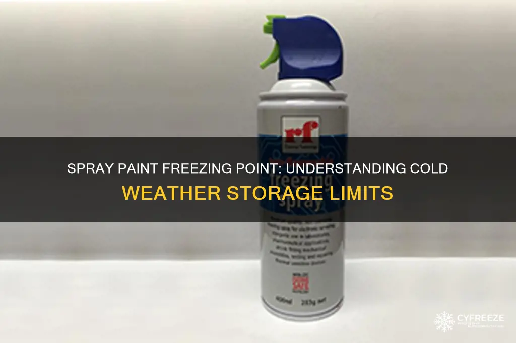 what temperature does spray paint freeze