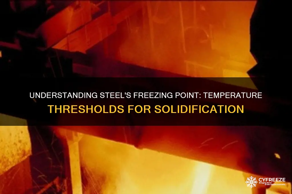 what temperature does steel freeze