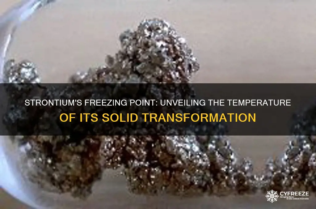 what temperature does strontium freeze