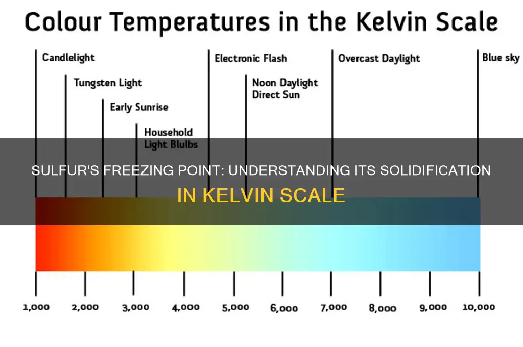 what temperature does sulfur freeze in kelvin
