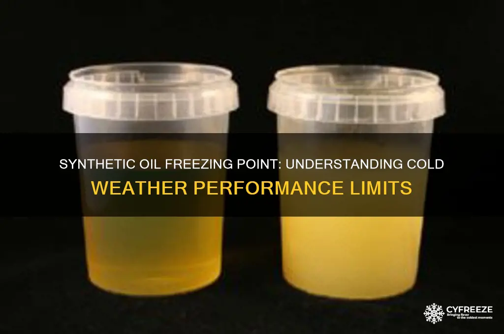 what temperature does synthetic oil freeze