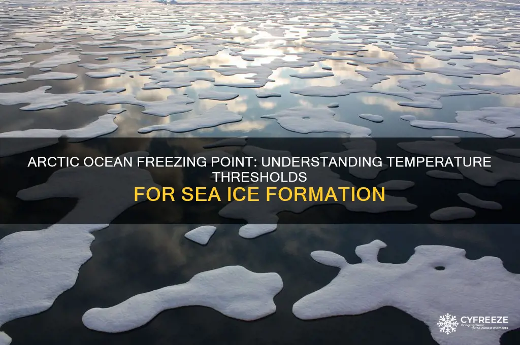 what temperature does the arctic ocean freeze