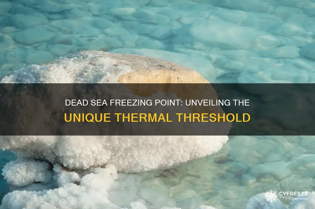 what temperature does the dead sea freeze at